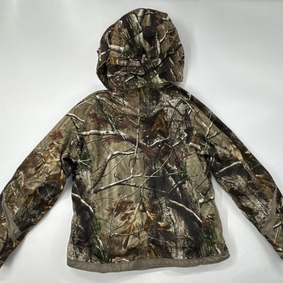 Game Winner Camo Hooded Jacket Womens Large Hunting Fleece Lined Full Zip Coat - Picture 6 of 13